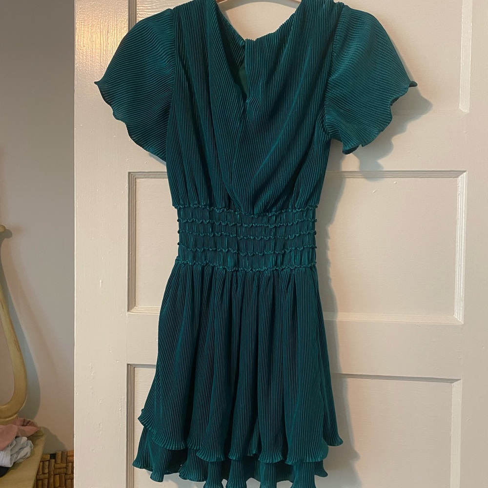 Small she+sky green dress